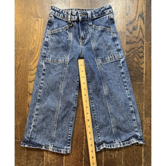 Gap Kids Denim Size 6 Wide Leg Jeans  Adjustable waist 90s style - Picture 4 of 8